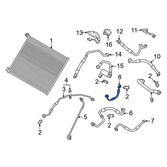 Porsche OE - A/C Refrigerant Suction Hose
