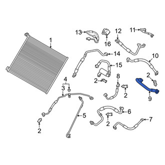 Porsche OE - A/C Refrigerant Suction Hose