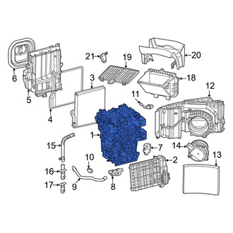 Porsche OE - A/C Evaporator Core and Case Assembly