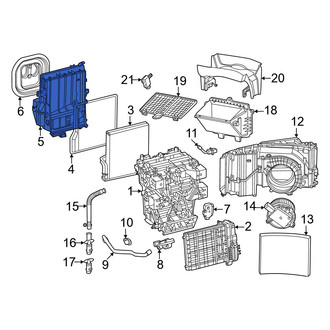 Porsche OE - A/C Evaporator Core Case