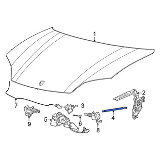 Porsche OE - Front Hood Lift Support