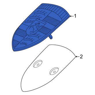 Porsche OE - Front Hood Emblem