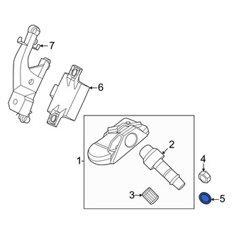Porsche OE - Tire Pressure Monitoring System (TPMS) Valve Stem Washer