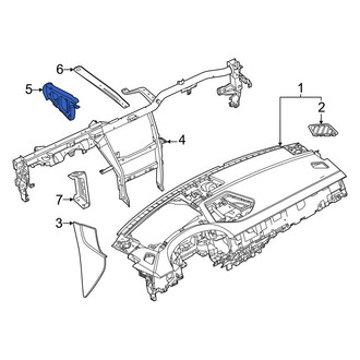 Porsche OE - Left Lower Instrument Panel Crossmember Bracket