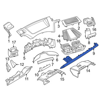 Porsche OE - Right Instrument Panel Molding