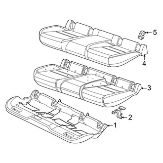 Porsche OE - Seats & Tracks - Rear Seat Components (Seat Cushion), (BATTERY EV (EV/BEV))