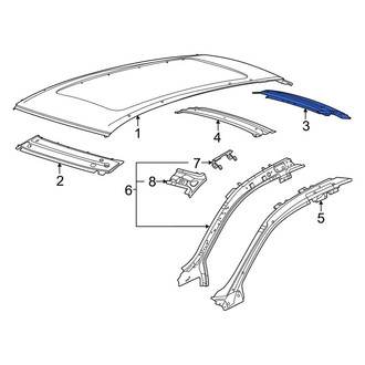 Porsche OE - Rear Roof Header Panel