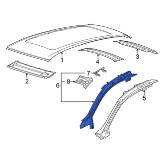 Porsche OE - Left Upper Inner Body A-Pillar