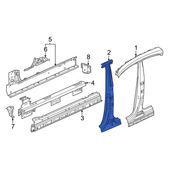 Porsche OE - Left Body B-Pillar Reinforcement
