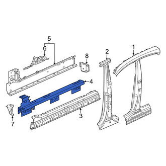 Porsche OE - Left Rocker Panel Reinforcement