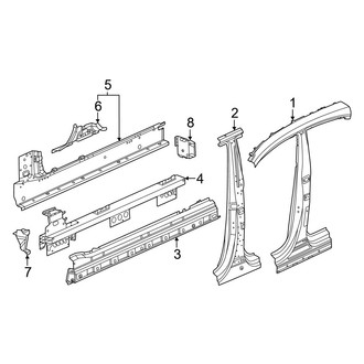 Porsche OE - Pillars, Rocker & Floor - Center Pillar & Rocker (BATTERY EV (EV/BEV))