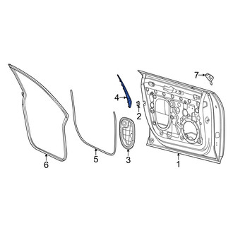 Porsche OE - Front Left Body B-Pillar Molding