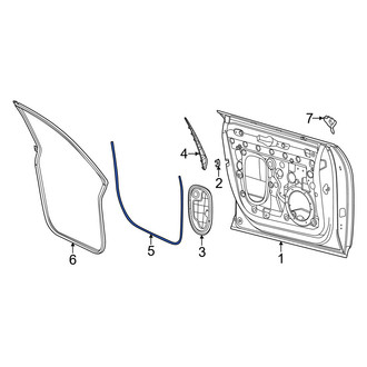 Porsche OE - Front Left Outer Door Seal