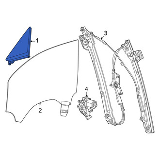 Porsche OE - Front Left Vent Window Assembly