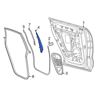 Porsche OE - Rear Left Body B-Pillar Molding