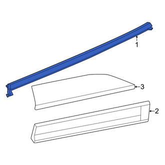 Porsche OE - Front Left Door Belt Molding