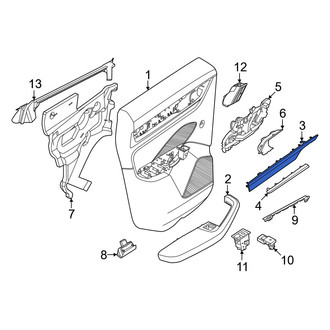 Porsche OE - Rear Right Upper Door Trim Molding