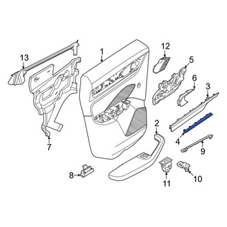 Porsche OE - Rear Right Upper Door Trim Molding
