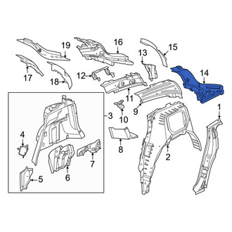 Porsche OE - Rear Left Body D-Pillar