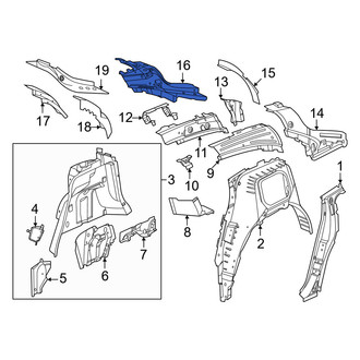 Porsche OE - Rear Left Body D-Pillar Reinforcement