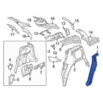 Porsche OE - Left Body C-Pillar Reinforcement