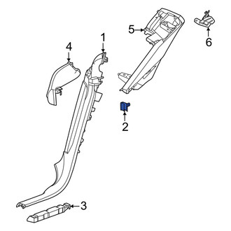 Porsche OE - Left Upper Body C-Pillar Trim Panel Bracket