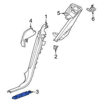 Porsche OE - Left Lower Body C-Pillar Trim Panel Bracket