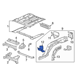 Porsche OE - Rear Left Frame Side Member Bracket