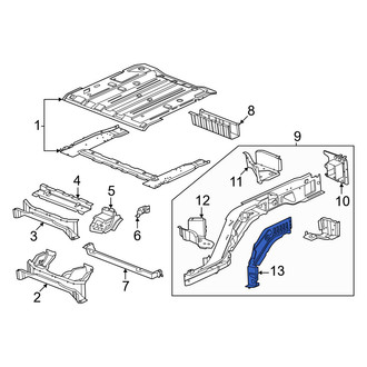 Porsche OE - Rear Right Frame Side Member Reinforcement