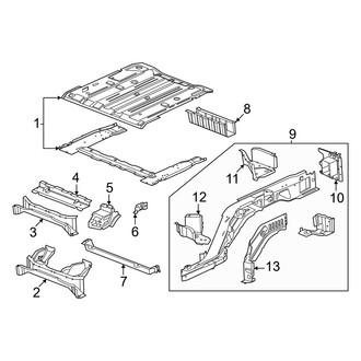 Porsche OE - Rear Body & Floor - Floor & Rails (BATTERY EV (EV/BEV))
