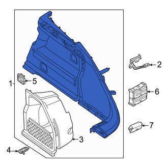 Porsche OE - Rear Right Interior Quarter Panel Trim Panel