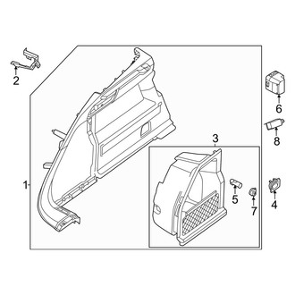 Porsche OE - Rear Body & Floor - Interior Trim (Left Side, Side Panels), (BATTERY EV (EV/BEV))