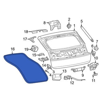 Porsche OE - Rear Hatch Seal