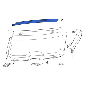 Porsche OE - Rear Upper Liftgate Trim