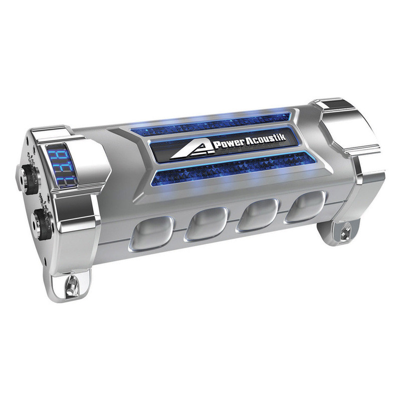Power Acoustik® PCX-5F - 5.0 Farad Power Capacitor with Display