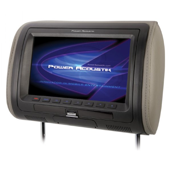 Power Acoustik® - 9" Headrest LCD Monitor with 3 Interchangeable Covers