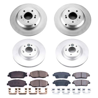 PowerStop® - Z17 Evolution Geomet® Plain Front and Rear Brake Kit