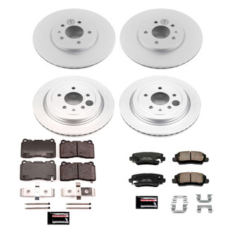 PowerStop® - Z17 Evolution Geomet® Plain Front and Rear Brake Kit