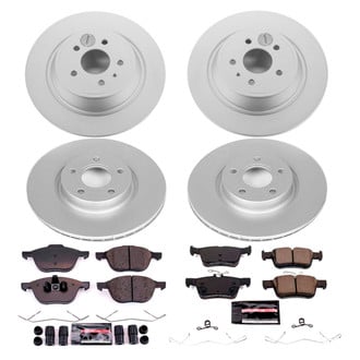 PowerStop® - Z17 Evolution Geomet® Plain Front and Rear Brake Kit