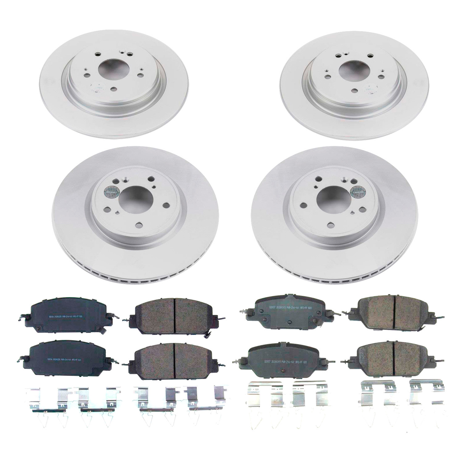 PowerStop® CRK7873 - Z17 Evolution Geomet® Plain Front and Rear