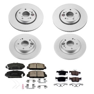 PowerStop® - Z17 Evolution Geomet® Plain Front and Rear Brake Kit
