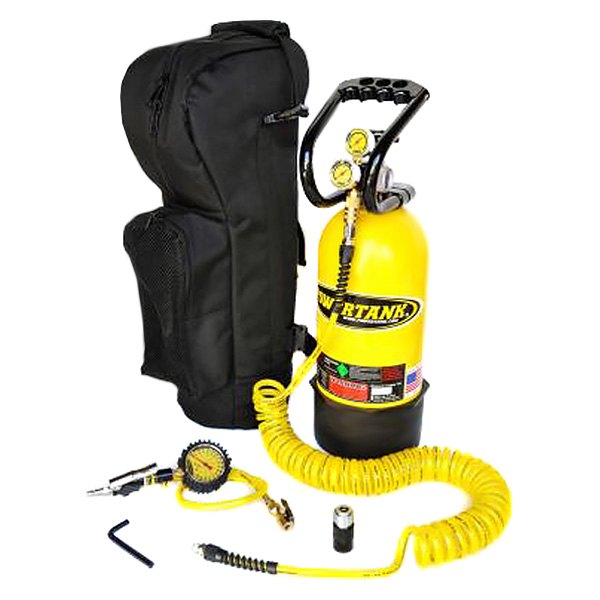 Power Tank® - 10 lb Team Yellow CO2 Tank Track Pack Portable Air System with 0 to 60 psi Tire Inflator