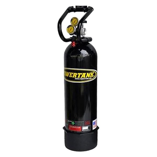 Power Tank® - 15 lb Gloss Black CO2 Tank Track Pack Portable Air System with Tire Inflator
