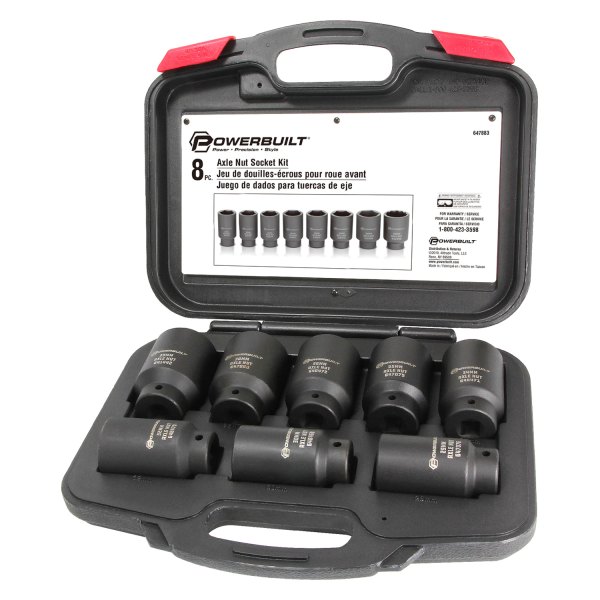 Powerbuilt® - 8-Pc 6-Point Axle Nut Socket Set
