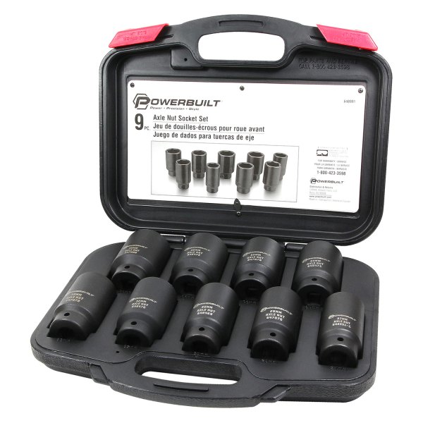 Powerbuilt® - 9-Pc Master Axle Nut Socket Kit