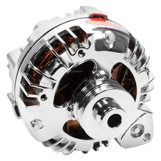Powermaster® - Retro Style Chrysler Square Back Alternator with V-Belt Pulley (95A; 12V) with 1 Wire Voltage Regulator