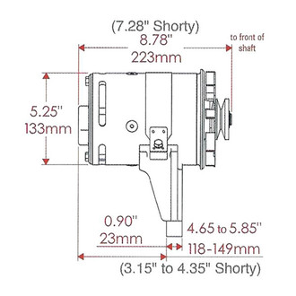 Powermaster® - Generator PowerGEN Alternator with V-Belt Pulley (90A; 12V) with Lamp Terminal