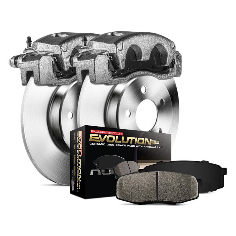 Power Stop® KCOE4585 - 1-Click Autospecialty OE Replacement Plain Rear  Brake Kit with Calipers