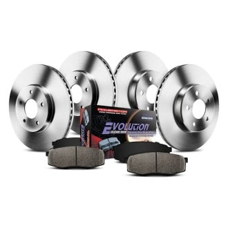 Max Brakes Front Performance Brake Kit KT011831 Fits: 1997 97 Cadillac Seville STS Premium Slotted Drilled Rotors + Ceramic Pads