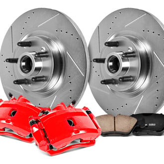 PowerStop® KC3064 - 1-Click Z23 Evolution Sport Drilled and Slotted Rear Brake Kit with Calipers